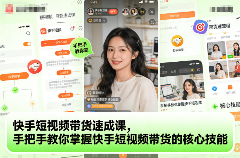 快手短视频带货速成课，手把手教你掌握快手短视频带货的核心技能-网亿资源平台