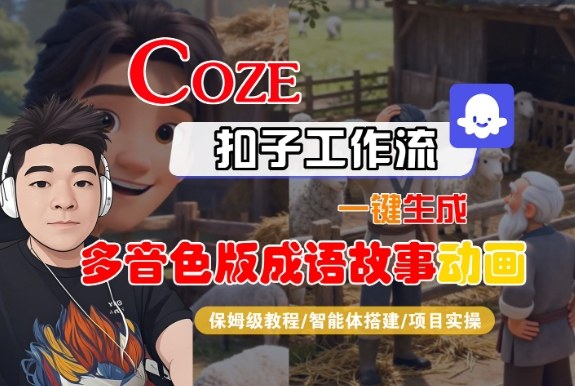 Coze扣子智能体工作流一键生成“多音色版成语故事“动画，全流程保姆级教学-网亿资源平台