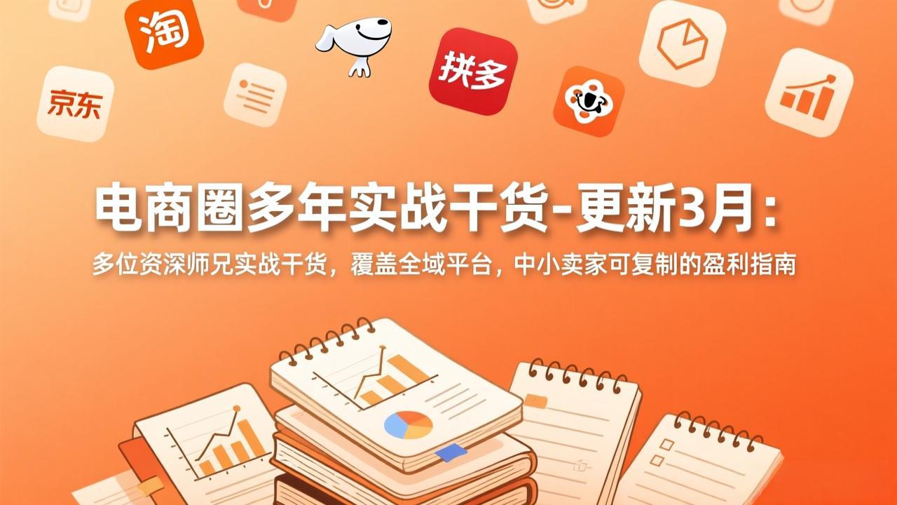 电商圈多年实战干货-更新3月：多位资深师兄实战干货，覆盖全域平台，中小卖家可复制的盈利指南-小白项目网