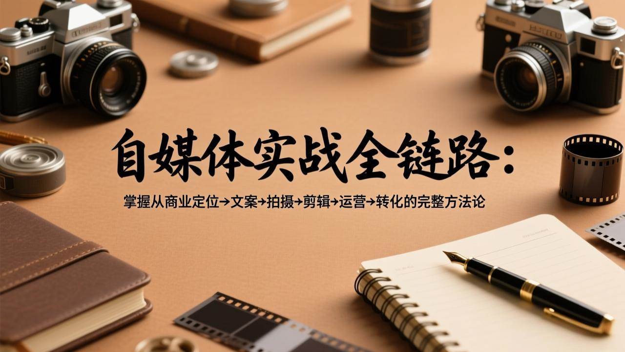 （17586期）自媒体实战全链路：掌握从商业定位→文案→拍摄→剪辑→运营→转化的完整方法论-小白项目网