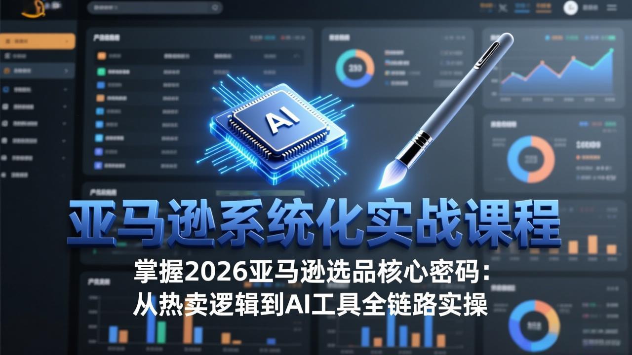 亚马逊系统化实战课-更新3月：2026最新选品方法论，从热卖原因分析到AI作图，提升选品成功率-怪兽网创俱乐部