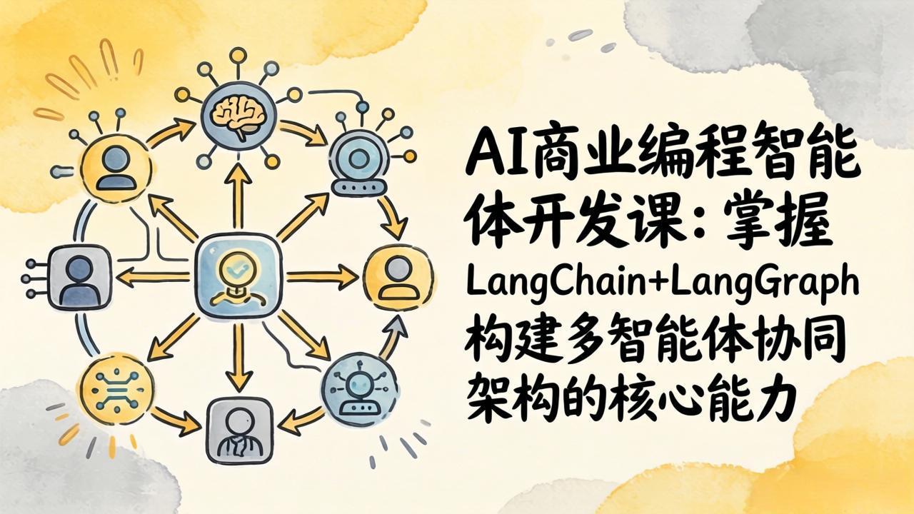 AI商业编程智能体开发课：掌握LangChain+LangGraph构建多智能体协同架构的核心能力-怪兽网创俱乐部