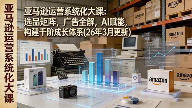 （17622期）亚马逊运营系统化大课：选品矩阵，广告全解，AI赋能，构建千阶成长体系(26年3月更新)-副业资源网