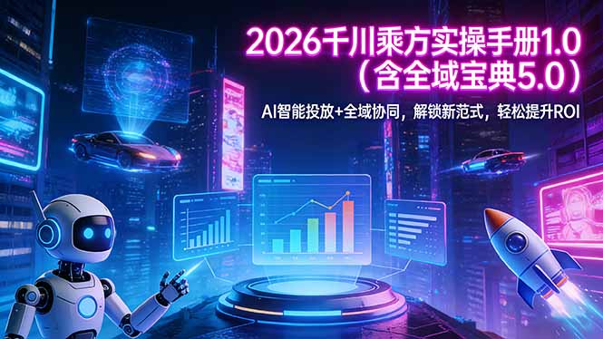 2026 千川乘方实操手册 1.0(含全域宝典 5.0-怪兽网创俱乐部
