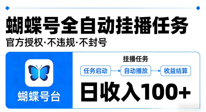 视频号全自动挂播任务，官方授权不违规不封号，日收入100+【揭秘】-副业资源网