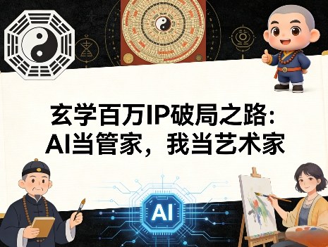 玄学百万IP破局之路：AI当管家，我当艺术家-皓哥创业笔记