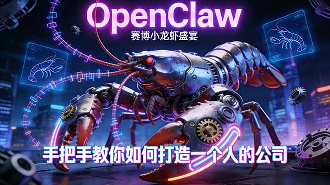 OpenClaw，小龙虾-从产品到爆款的成长之路，手把手教你如何打造一个人的公司-怪兽网创俱乐部