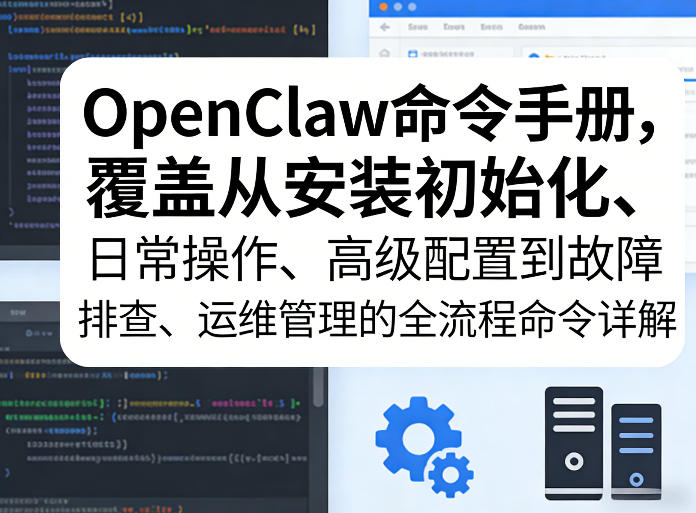 OpenClaw命令手册，覆盖从安装初始化、日常操作、高级配置到故障排查、运维管理的全流程命令详解-怪兽网创俱乐部
