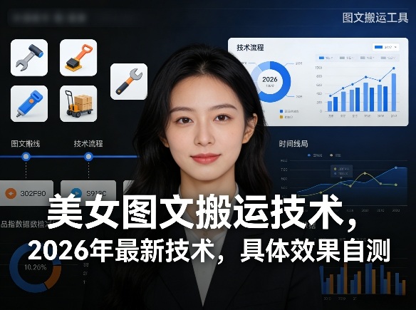 美女图文搬运技术，2026年最新技术，具体效果自测-怪兽网创俱乐部
