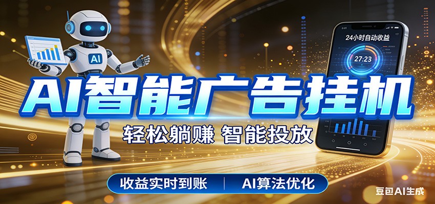 智能广告挂机新时代，利用碎片化时间实现稳定被动收益，AI帮你持续盈利-怪兽网创俱乐部