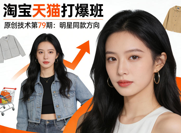 《淘宝天猫打爆班》原创技术第79期:明星同款方向-皓哥创业笔记