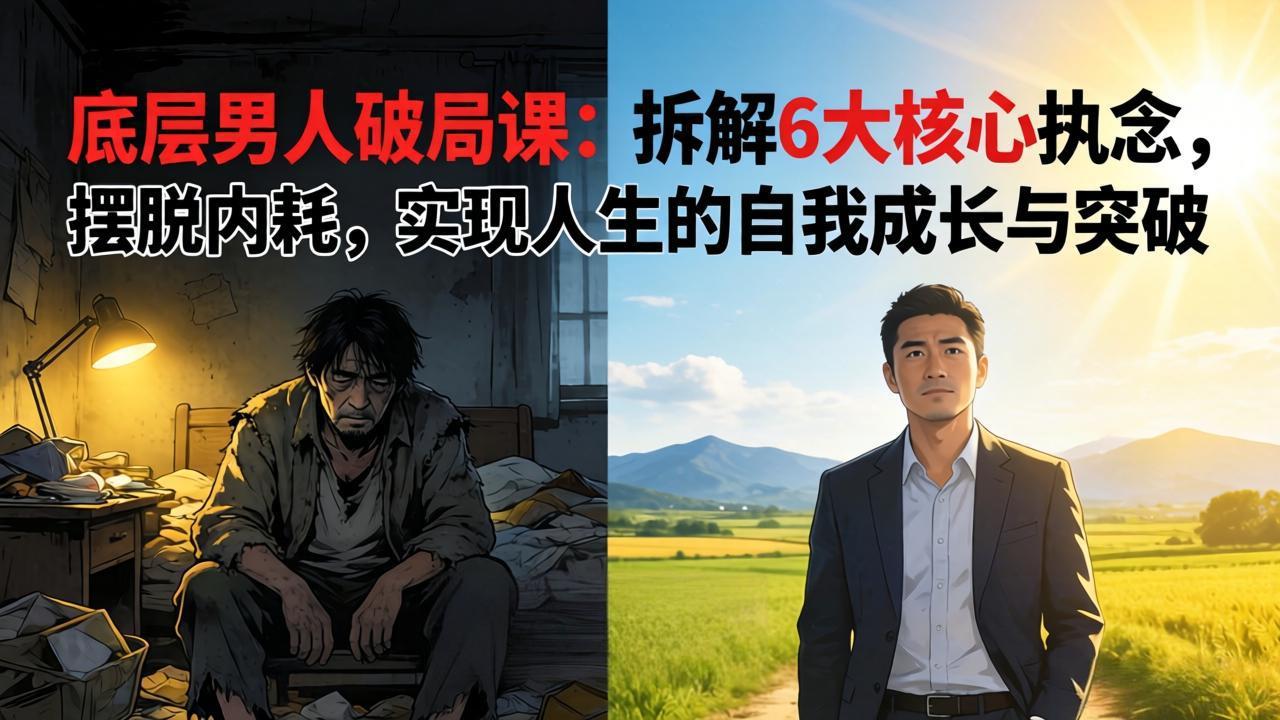 付费文章：底层男人破局课：拆解 6 大核心执念，摆脱内耗，实现人生的自我成长与突破-享梦库