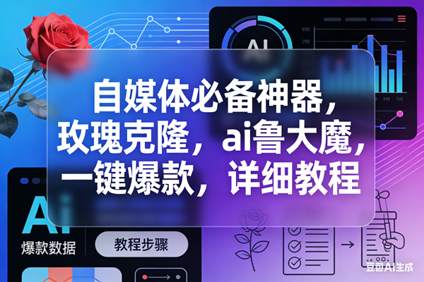 （17766期）玫瑰克隆，ai鲁大魔工具，自媒体必备神器，一键爆款，详细教程。-小白项目网