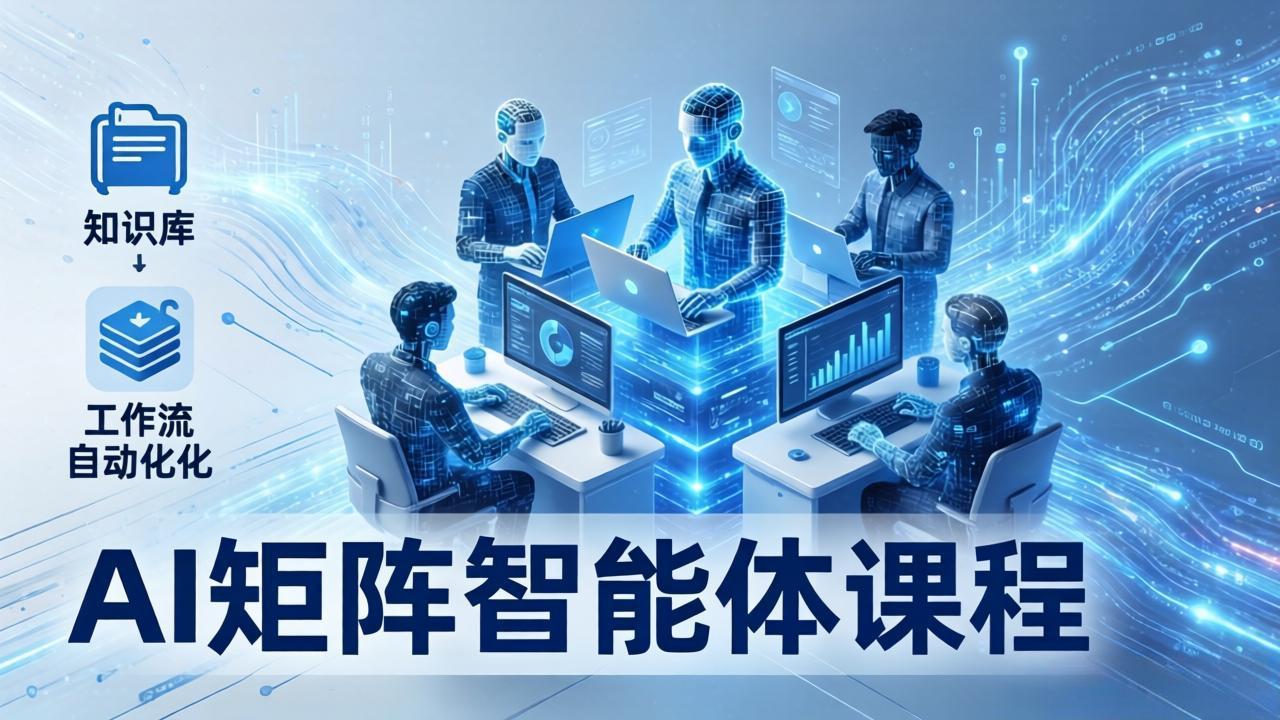 AI矩阵智能体实战：100个数字员工批量生产内容，文本知识库+工作流自动化全搞定-小白项目网