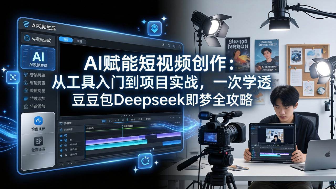 （17762期）AI赋能短视频创作：从工具入门到项目实战，一次学透豆包Deepseek即梦全攻略-优优云网创