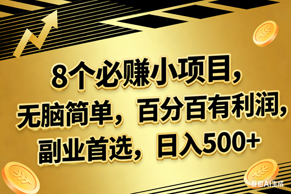 （17793期）10个必赚的小项目，百分百有利润，无脑简单，副业首选，日入300+-小白项目网