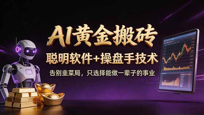（17792期）A1黄金搬砖 聪明软件+操盘手技术 告别韭菜局，小白也可以轻松上手日赚50-100U-小白项目网