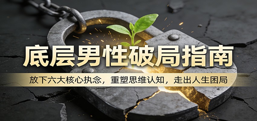 底层男性破局指南:放下六大核心执念,重塑思维认知,走出人生困局-网创百晓生