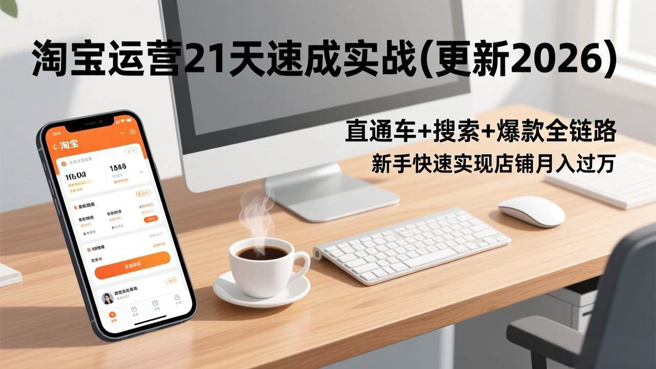 (17806期)淘宝运营21天速成实战(更新3月),直通车+搜索+爆款全链路,新手快速实现店铺月入过万-皓哥创业笔记