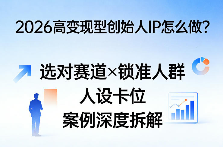 2026高变现型创始人IP怎么做？选对赛道×锁准人群×人设卡位×案例深度拆解-怪兽网创俱乐部