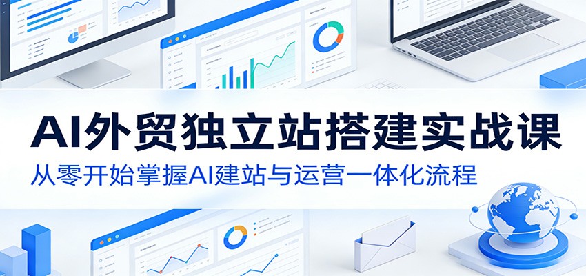 AI外贸独立站搭建实战课：从零开始掌握AI建站与运营一体化流程-极栈网络