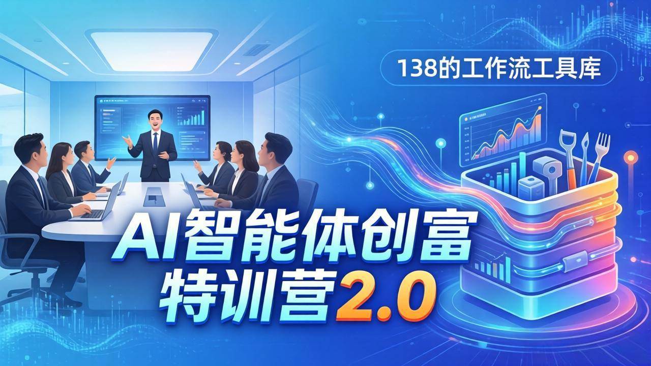 （17833期）AI智能体创富训练营2.0：3天闭门直播+视频课+工具库，从0到1搭建智能体附138个工作流-网亿资源平台
