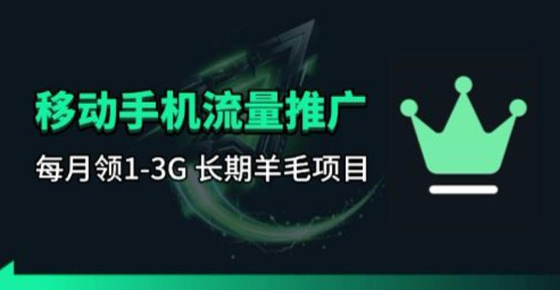 手机流量领取推广_每月一轮，刚需类的长期项目-皓哥创业笔记