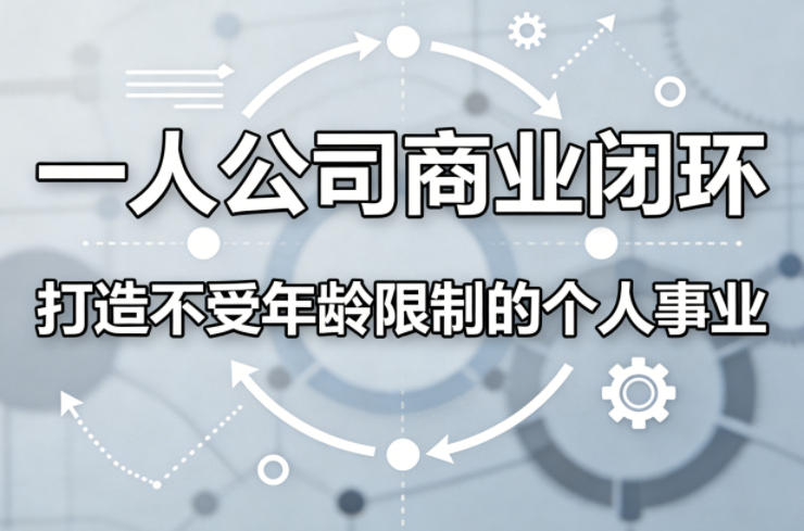 一人公司商业闭环，打造一份不受年龄限制的个人事业-怪兽网创俱乐部