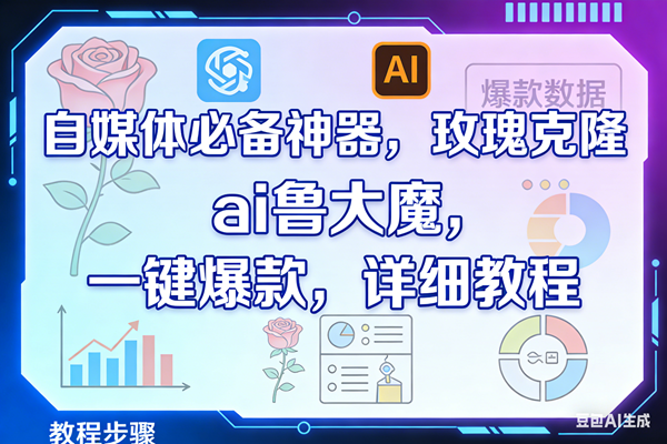 （17861期）玫瑰克隆，ai鲁大魔工具，自媒体必备神器，一键爆款，详细教程。-网亿资源平台