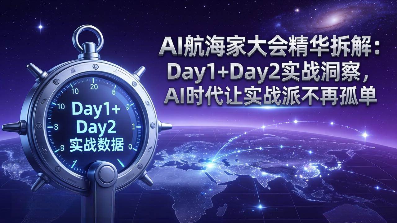 （17867期）AI航海家大会精华拆解：Day1+Day2实战洞察，AI时代让实战派不再孤单-小白项目网