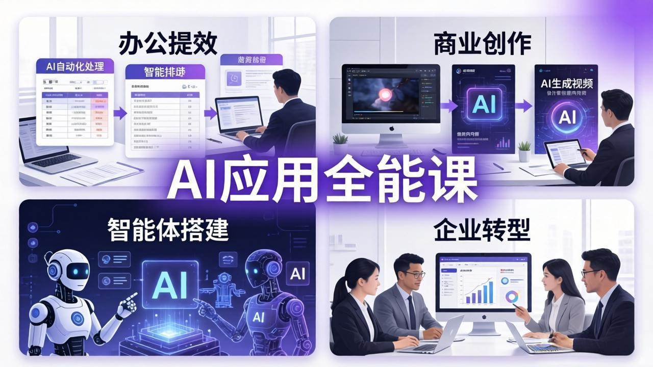 (17890期)AIGC 应用全能课:办公提效、商业创作、智能体搭建、企业转型,一站式学会AI应用-邪修侠