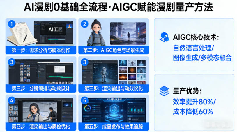AI漫剧0基础全流程,快速掌握AIGC赋能的漫剧量产方法-多课资源站