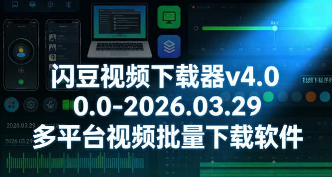 闪豆视频下载器v4.0.0.0-2026.03.29多平台视频批量下载软件-领学通
