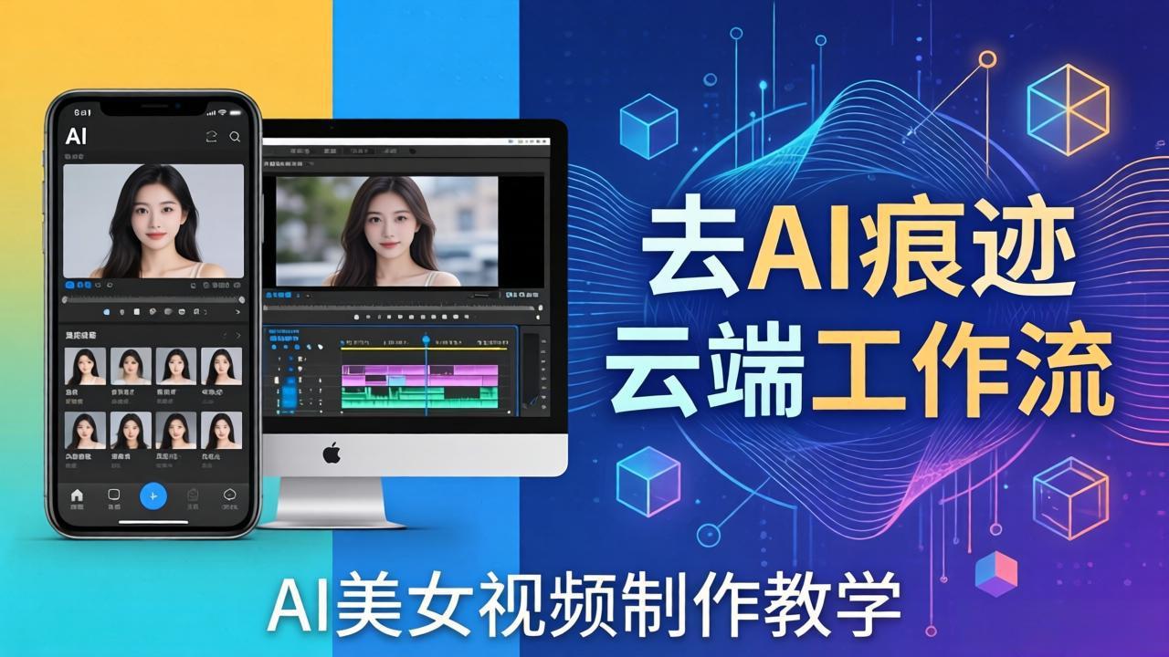 AI美女视频制作教学：去AI痕迹，云端工作流出图，手机电脑均可，不需要配置-怪兽网创俱乐部