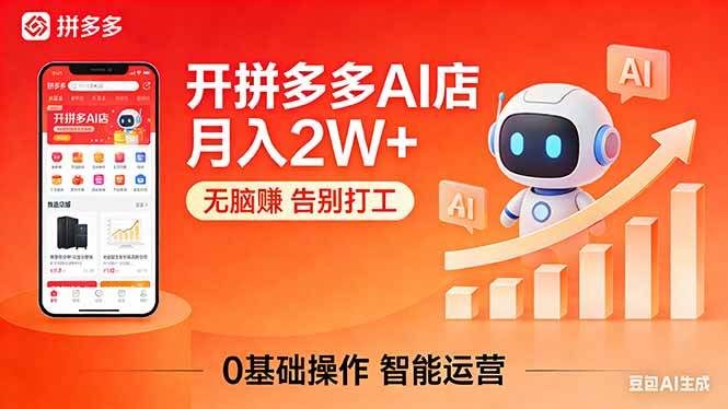 （17947期）开一家拼多多AI店，月入2W+，无脑赚，告别打工，附SOP手册-小白项目网