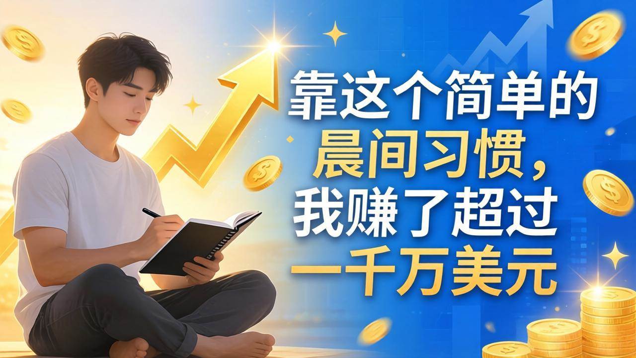 (17937期)付费文章:靠这个简单的晨间习惯,我赚了超过一千万美元-邪修侠