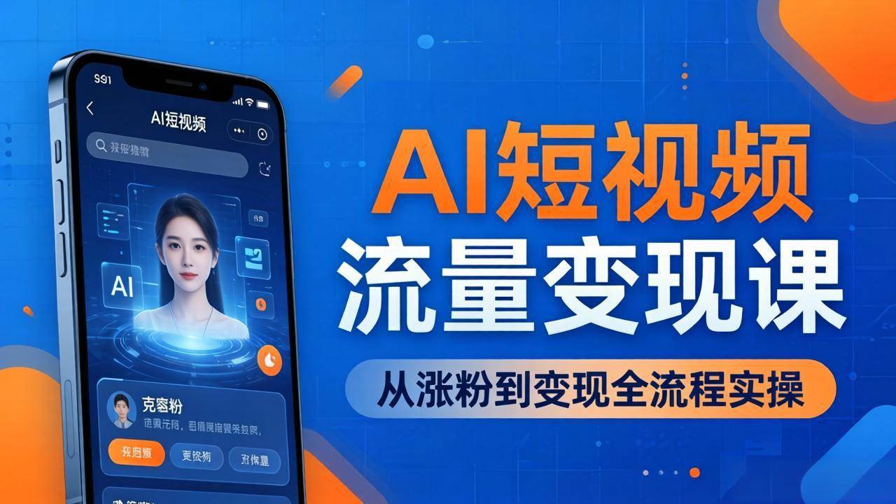 （17939期）AI短视频流量变现课：一部手机玩转数字人克隆+爆款制作，从涨粉到变现全流程实操-邪修侠 - 演示