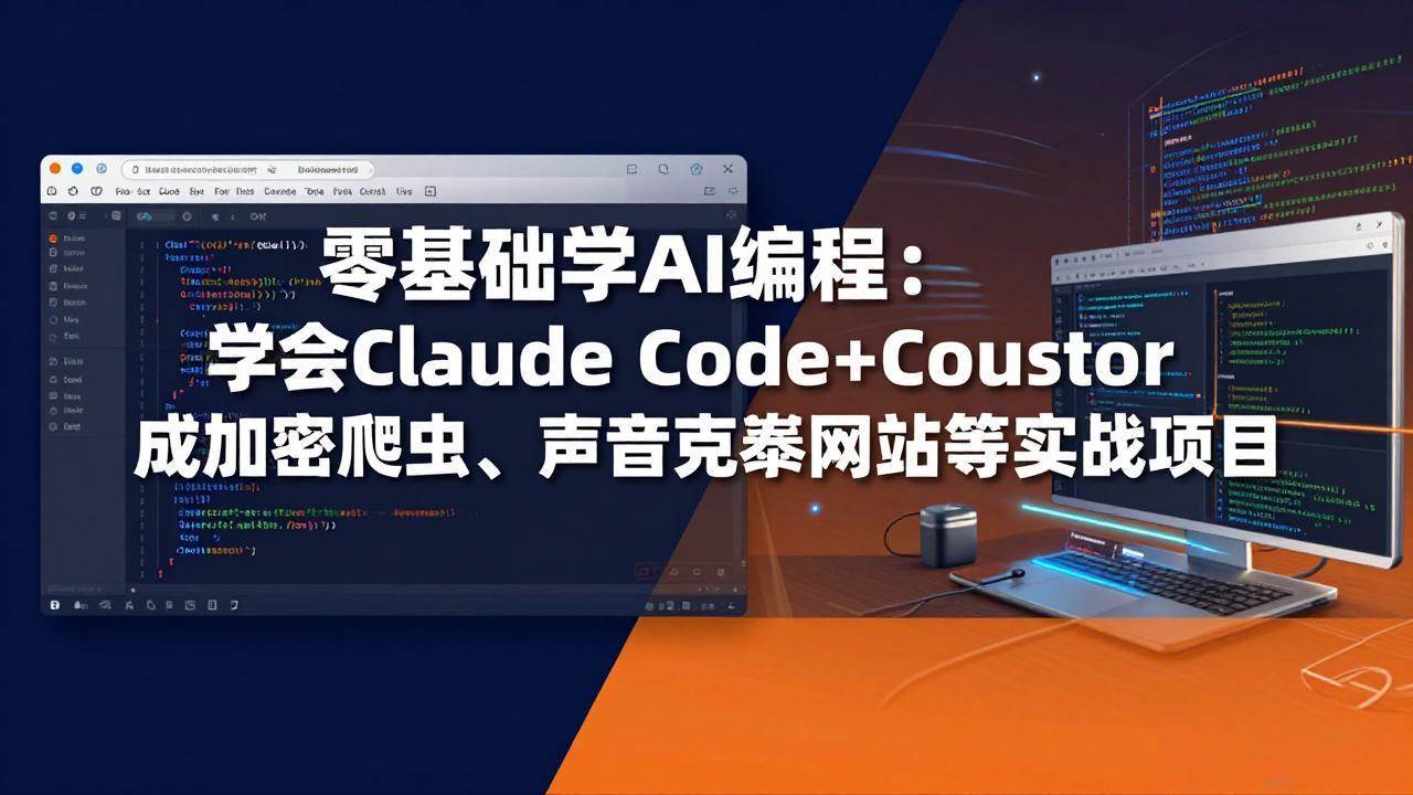 （17941期）零基础学AI编程：学会Claude Code+Cursor完成加密爬虫、声音克隆网站等实战项目-邪修侠 - 演示
