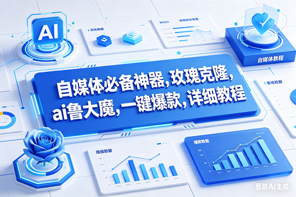 （17964期）玫瑰克隆工具，鲁大魔ai软件，自媒体的神器，一键爆款，50多个功能的详细教程。-小白项目网