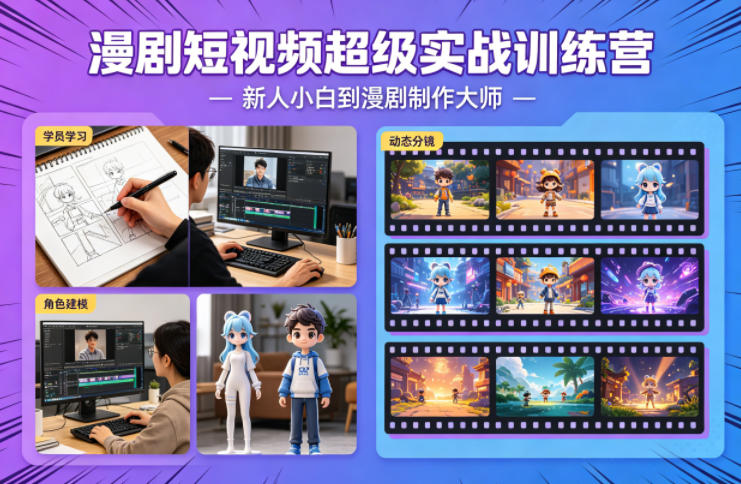 漫剧短视频超级实战训练营，新人小白到漫剧制作大师-邪修侠 - 演示
