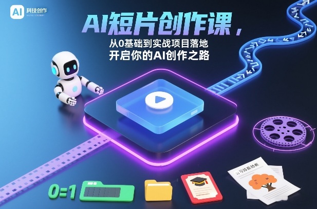 AI短片创作课，从0基础到实战项目落地，开启你的AI创作之路(更新0411)-怪兽网创俱乐部