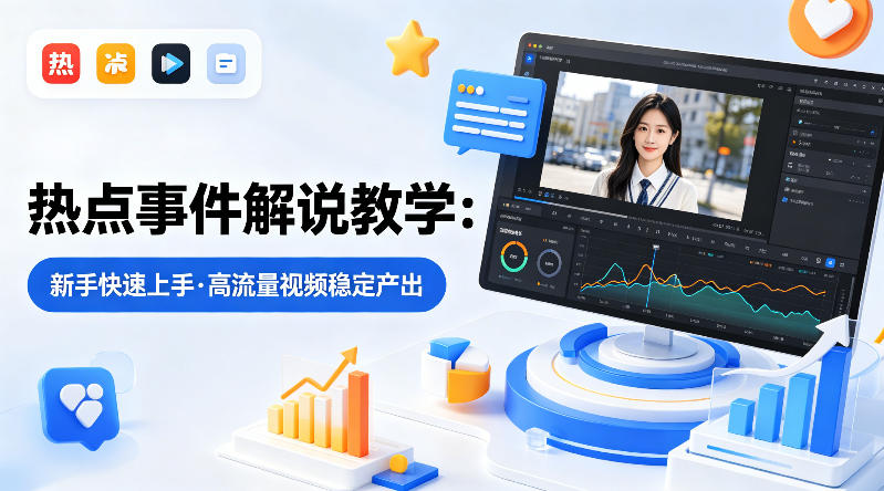 某大V的热点事件解说教学，新手也能快速上手，稳定产出高流量解说视频-小白项目网