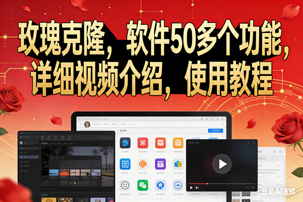(17983期)玫瑰克隆,鲁大魔的ai软件,自媒体的神器,一键爆款,60多个功能的详细教程。 (17983期)玫瑰克隆,鲁大魔的ai软件,自媒体的神器,一键爆款,60多个功能的详细教程。