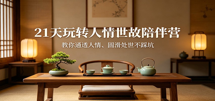 21天玩转人情世故陪伴营：教你通透人情、圆滑处世不踩坑-小小石博客