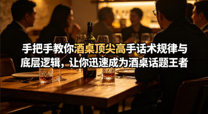 付费文章：手把手教你酒桌顶尖高手话术规律与底层逻辑，让你迅速成为酒桌话题王者(二十年全网独家经验分享)-小白项目网