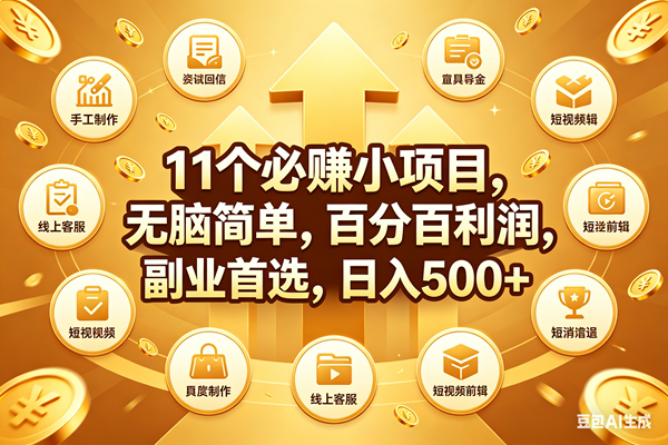 （18025期）11个必赚钱小项目，百分百有利润，无脑简单，副业首选，日入500+-邪修侠 - 演示