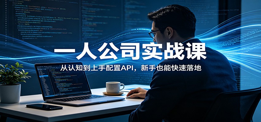 一人公司实战课：从认知到上手配置API，新手也能快速落地-多课资源站