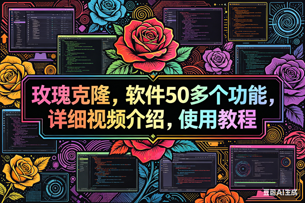 （18026期）玫瑰克隆，ai克隆软件，自媒体的神器，一键爆款，60多个功能的详细教程。-邪修侠 - 演示
