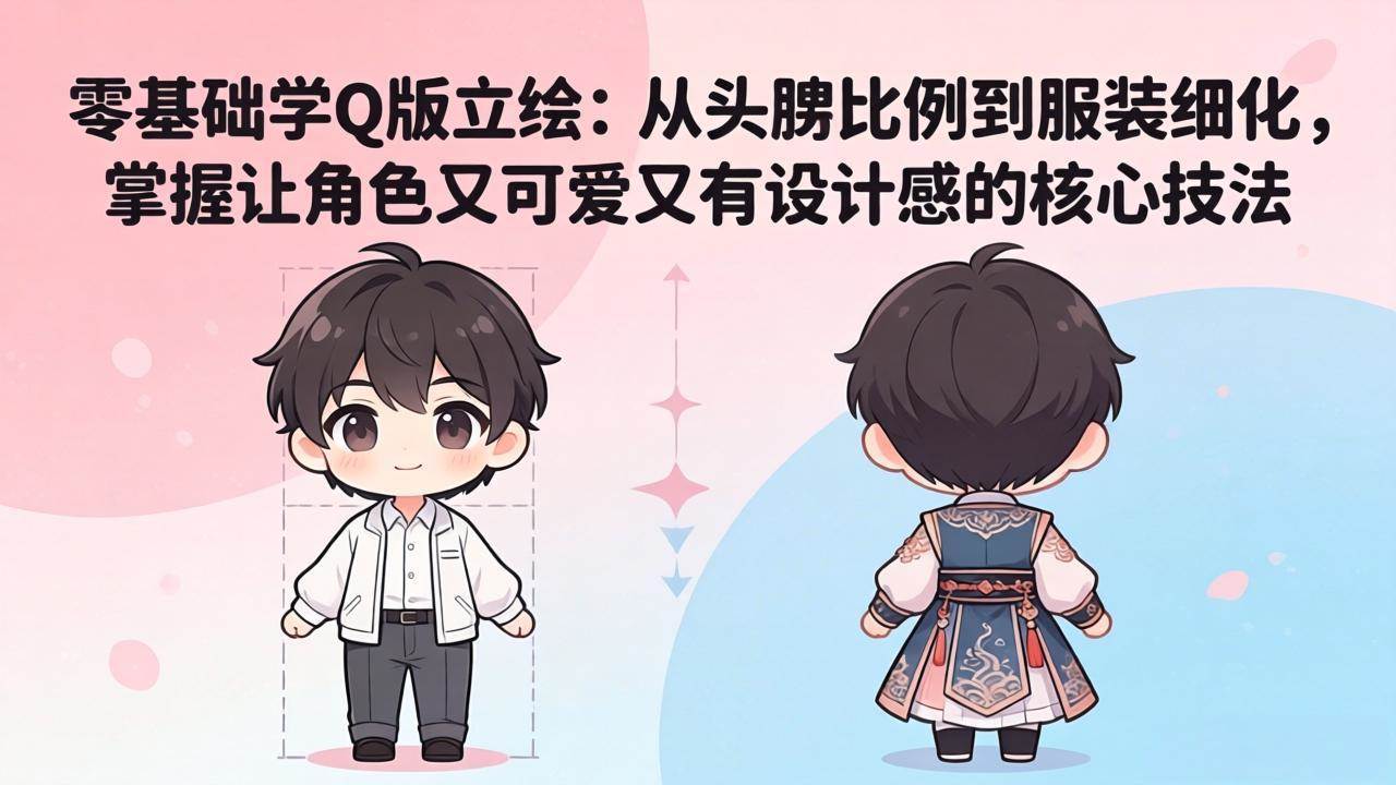 （18036期）零基础学Q版立绘：从头身比例到服装细化，掌握让角色又可爱又有设计感的核心技法-邪修侠 - 演示
