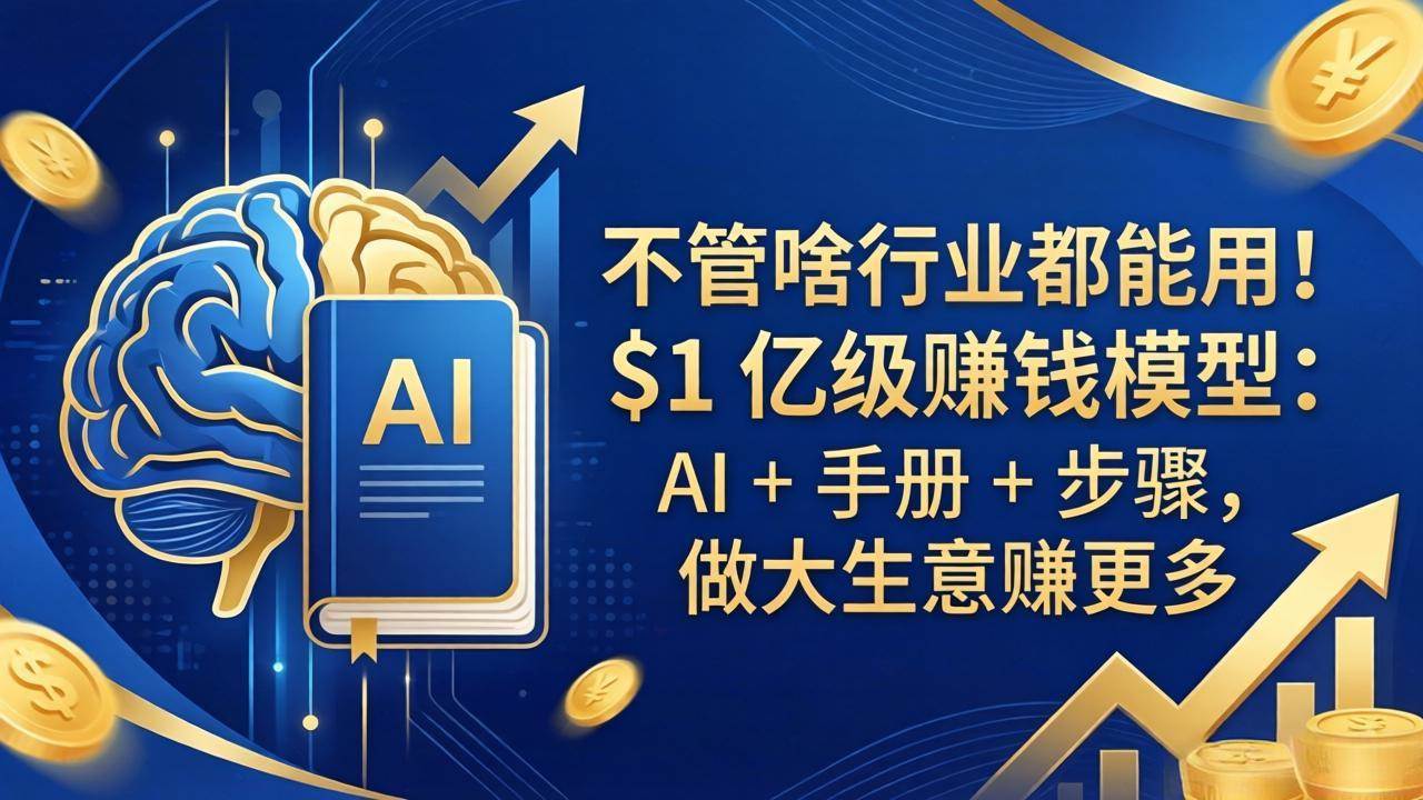 （18055期）不管啥行业都能用！$1 亿级赚钱模型：AI + 手册 + 步骤，做大生意赚更多-邪修侠 - 演示